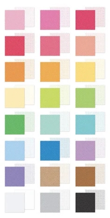 Doodlebug Design Paper Pad 6x8" - Swiss Dot Rainbow (15x20 cm)
